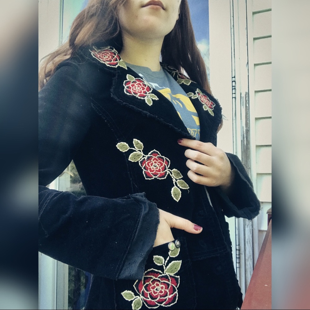 Joystick Vintage black embroidered jacket